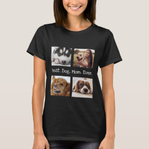 Best Dog Mum Ever Pet Photo Personalised Black T-S T-Shirt