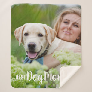 Best Dog Mum Ever Photo Sherpa Blanket