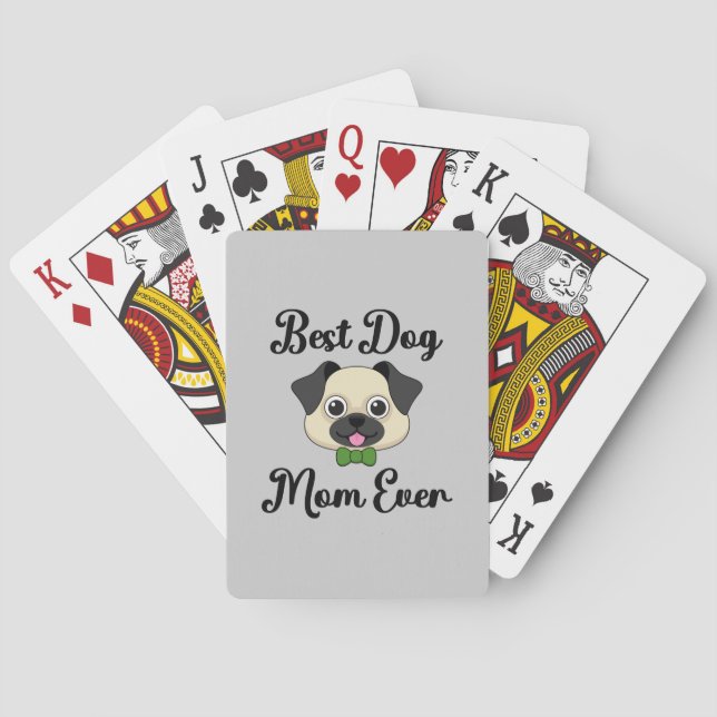 Best Dog Mum Ever Playing Cards (Back)