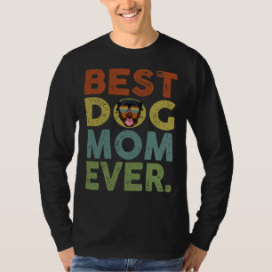 Best Dog Mum Ever Retro Vintage Rottweiler Dog Lov T-Shirt