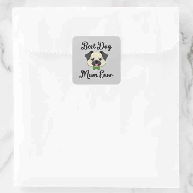 Best Dog Mum Ever Square Sticker (Bag)