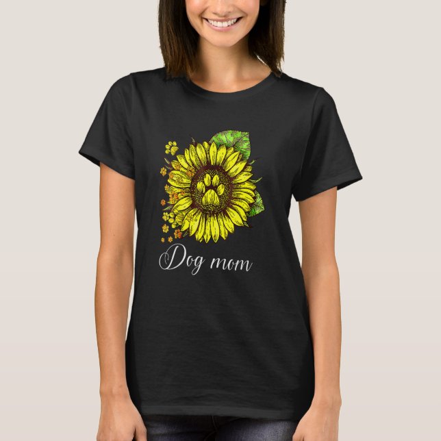 Best Dog Mum Ever Sunflower Mother's Day  For Cat T-Shirt (Front)