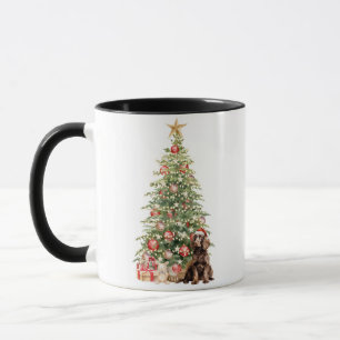 Best Dog Mum Ever Watercolor Christmas Spaniel Mug