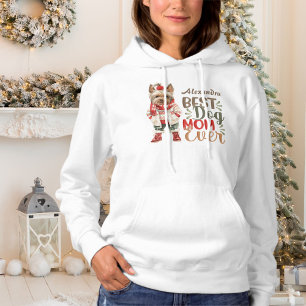 Best Dog Mum Ever Watercolor Yorkie Winter Custom Hoodie
