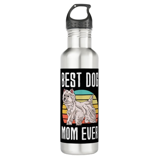 Best Dog Mum Ever West Highland White Terrier 710 Ml Water Bottle (Front)