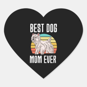 Best Dog Mum Ever West Highland White Terrier Heart Sticker
