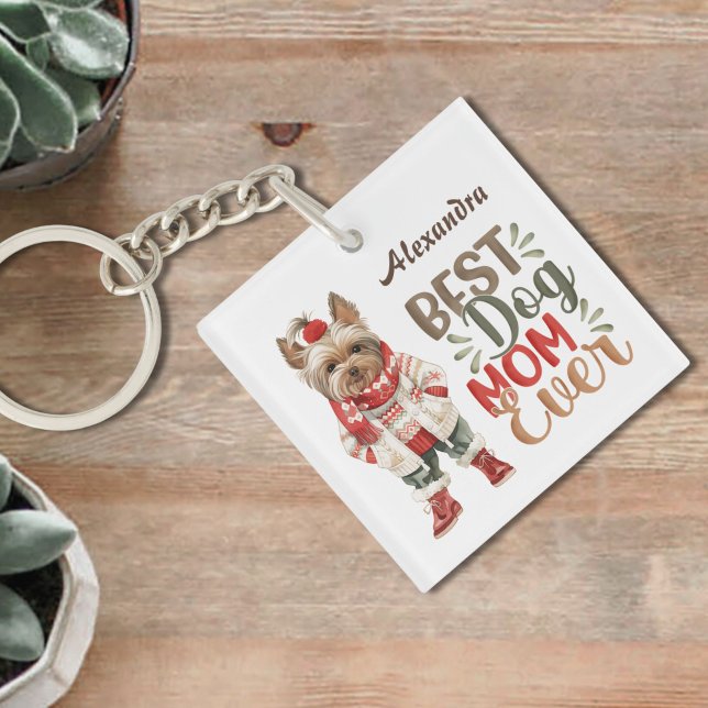 Best Dog Mum Ever Yorkie Custom Key Ring (Creator Uploaded)