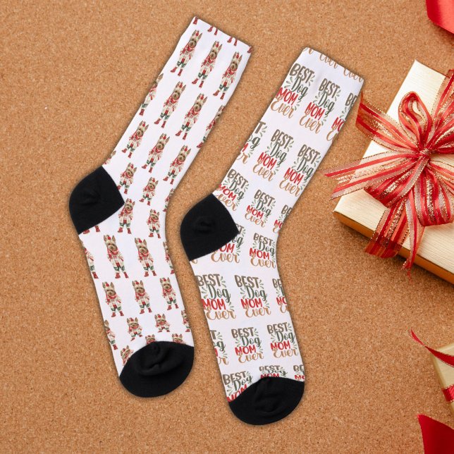 Best Dog Mum Ever Yorkshire Terrier Yorkie  Socks (Creator Uploaded)