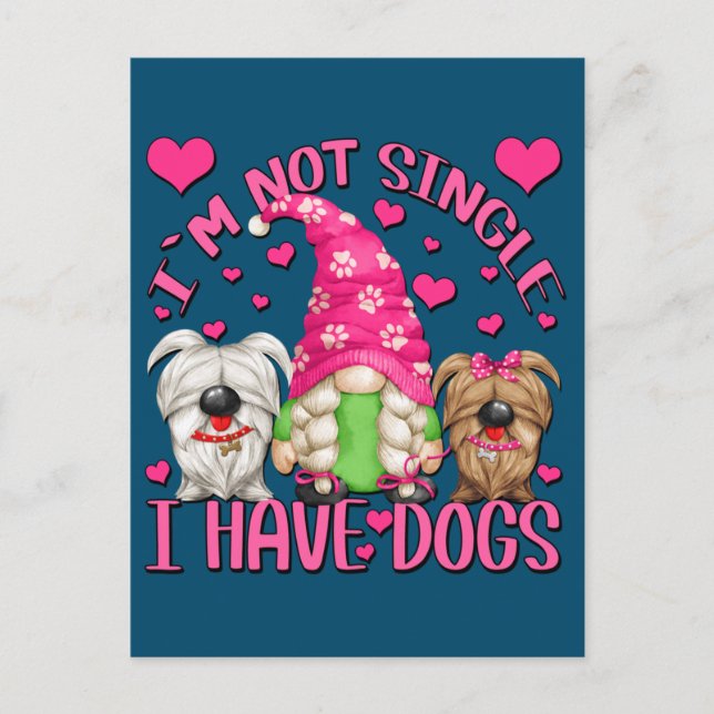Best Dog Mum Gnome Funny Dog Saying For Women Postcard (Front)