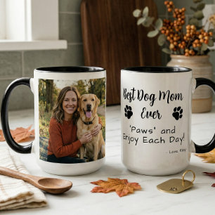 Best Dog Mum Paws Pet Photo Coffee Mug