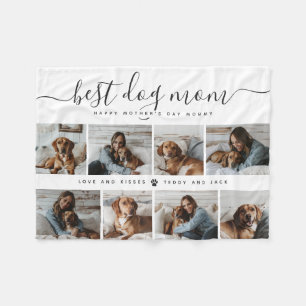 Best Dog Mum: Personalised Dog Photo Mother's Day Fleece Blanket