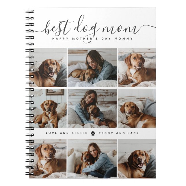 Best Dog Mum: Personalised Dog Photo Mother's Day Notebook (Front)