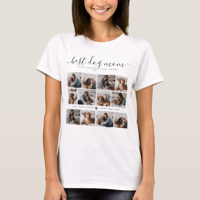 Best Dog Mum: Personalised Dog Photo Mother's Day T-Shirt (Front)