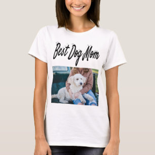 Best Dog Mum Photo Black text T-Shirt