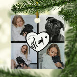 Best Dog Mum | Photo Collage Metal Tree Decoration<br><div class="desc">Nothing says 'BEST DOG MOM' quite like this stunning photo collage Christmas ornament. Choose four of your favourite dog pictures and personalise this unique keepsake. Colours,  font styles,  it's all up to you. A perfect stocking stuffer that will surely remind her of her furry friend every Christmas.</div>