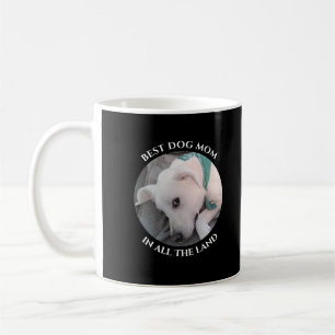 Best Dog Mum Photo of Cute White Puppy Dog Coffee Mug