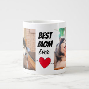 Best dog Mum..two dog photos & text personalised Large Coffee Mug