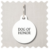 Best Dog of Honour Pet Wedding ID Tag