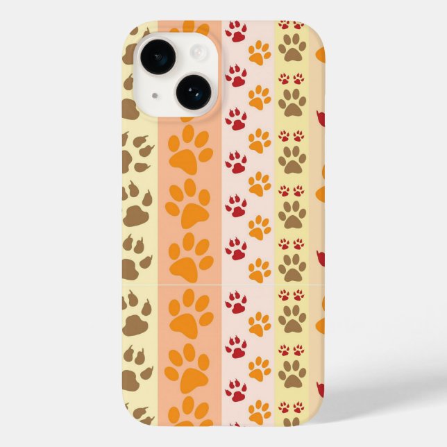 Best Dog Paw Print Pets Pattern Case-Mate iPhone Case (Back)