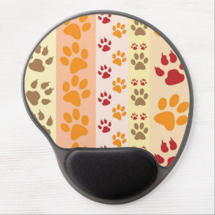 Best Dog Paw Print Pets Pattern Gel Mouse Mat