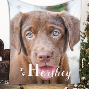 Best Dog Personalised Pet Labrador Puppy Photo  Fleece Blanket