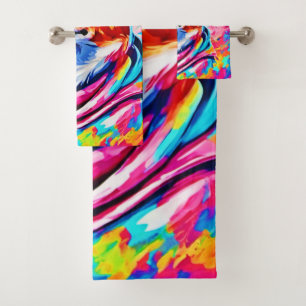 Best Dog Pet Paint Art Bath Towel Set
