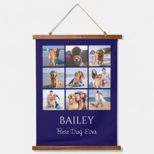 Best Dog Photo Collage Personalised   Hanging Tapestry