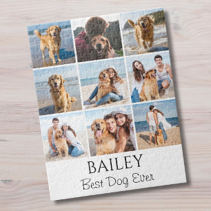 Best Dog Photo Collage Personalised Jigsaw Puzzle