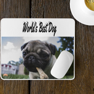 Best Dog Photo Mouse Mat
