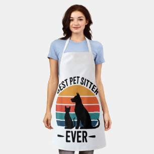 Best Dog Sitter Ever Funny Pet Care Gift Men Women Apron