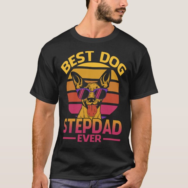 Best Dog STEPDAD Ever T-Shirt DOG Daddy Father Gif (Front)