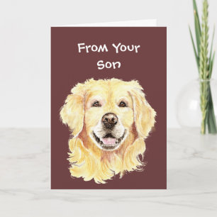 Best Doggone Birthday Dad Golden Retriever Dog Card