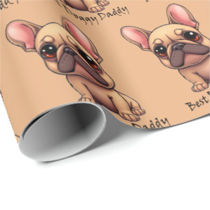 Best Doggy Daddy Frenchie French Bulldog Dog Pet  Wrapping Paper