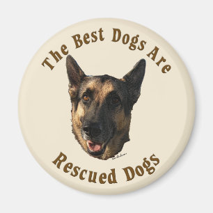 Best Dogs Are Rescued - German Shepherd Dog Magnet