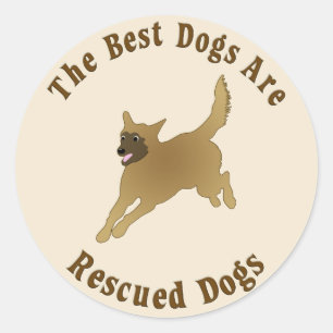 Best Dogs Are Rescued - Mutts Classic Round Sticker