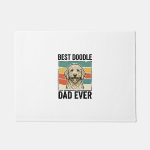 Best Doodle Dad Ever Vintage Dog Shirt Design_1 Doormat