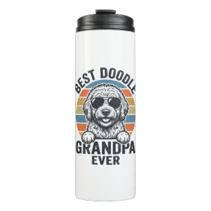 Best Doodle Grandpa Ever Vintage Dog Shirt Design_ Thermal Tumbler