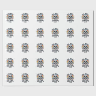 Best Doodle Grandpa Ever Vintage Dog Shirt Design_ Wrapping Paper