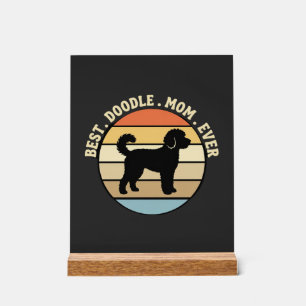 Best Doodle Mum Ever Retro Dog Acrylic Sign