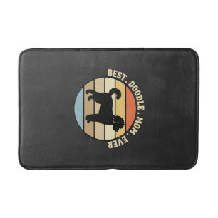 Best Doodle Mum Ever Retro Dog Bath Mat