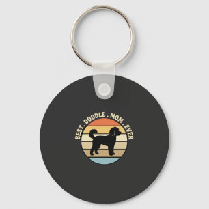 Best Doodle Mum Ever Retro Dog Key Ring