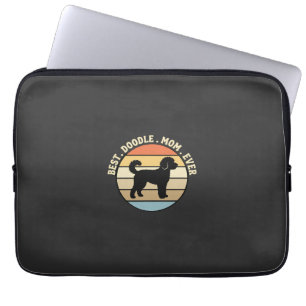 Best Doodle Mum Ever Retro Dog Laptop Sleeve