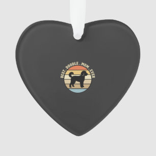 Best Doodle Mum Ever Retro Dog Ornament
