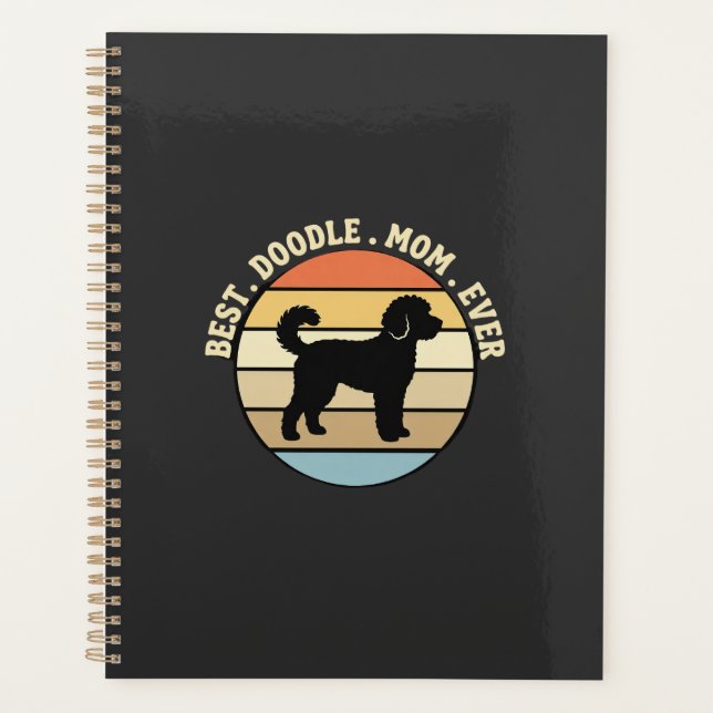 Best Doodle Mum Ever Retro Dog Planner (Front)