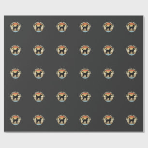 Best Doodle Mum Ever Retro Dog Wrapping Paper