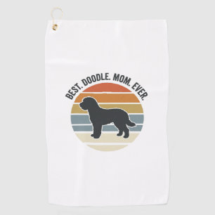 Best Doodle Mum Ever Vintage Dog Mum Design_1 Golf Towel