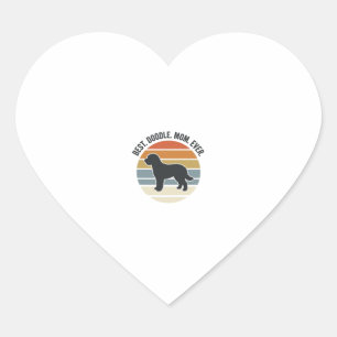Best Doodle Mum Ever Vintage Dog Mum Design_1 Heart Sticker