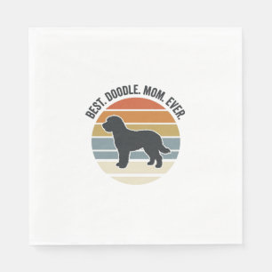 Best Doodle Mum Ever Vintage Dog Mum Design_1 Napkin