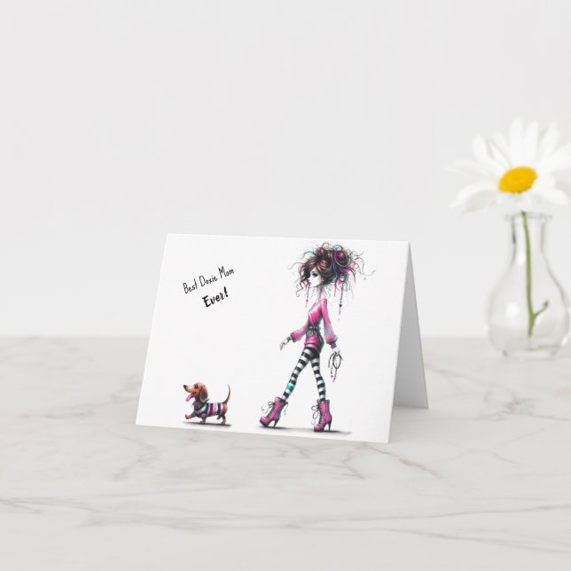 Best Doxie Mum Mother's Day Card (Small Plant)