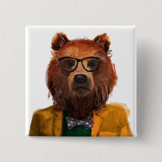 Best Dressed Bear 15 Cm Square Badge (Front)